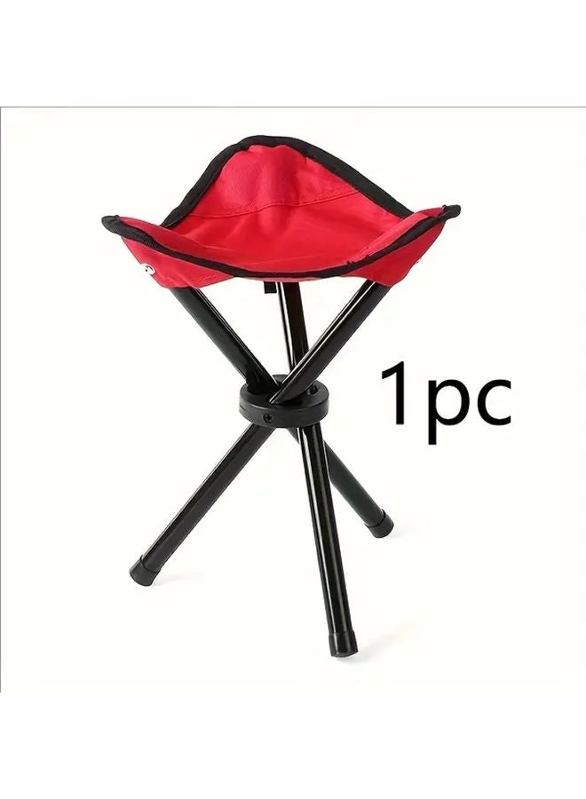 Blue 3 In 1 Portable Folding Outdoor Stool Lightweight Compact Camping Beach Picnic Travel Chair - Image 2